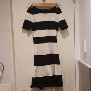 Bcbg black and white dress